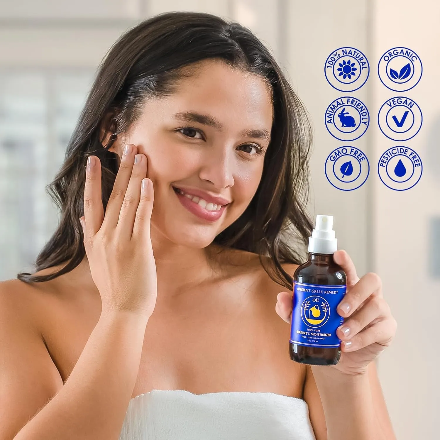 - after Shower Body Oil for Women - Hydrating Face Oil & Body Moisturizer for Dry Skin with Organic Jojoba, Sweet Almond, Olive, and Vitamin E Oil - Clean Skincare, 4 Oz