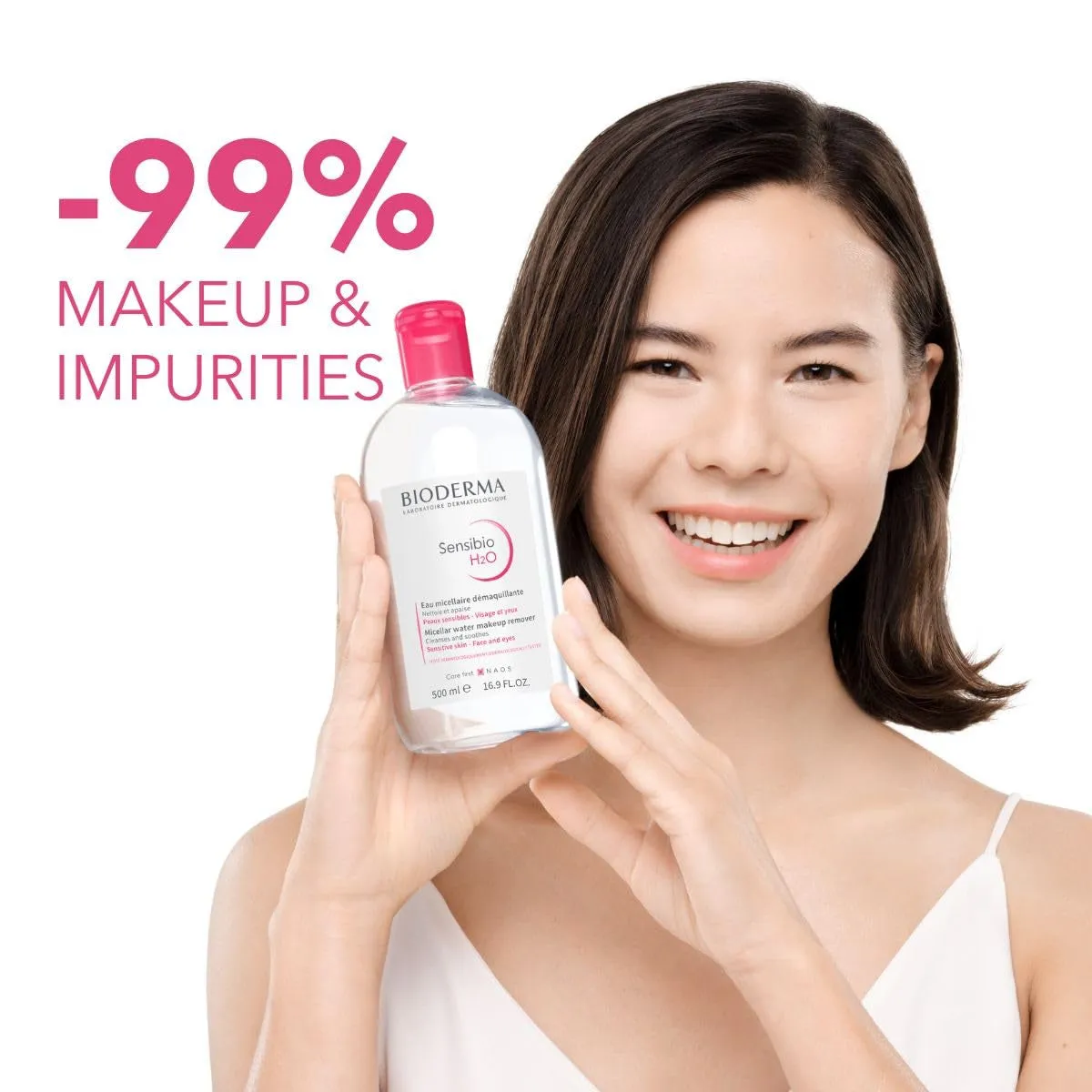 - Sensibio - H2O Micellar Water - Makeup Remover Cleanser - Face Cleanser for Sensitive Skin