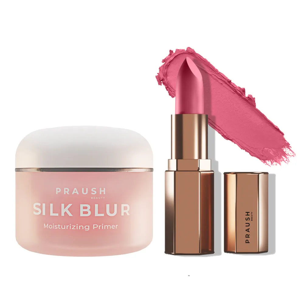 1 Silk Blur Moisturizing Primer   1 Lipstick Daily Glam Bundle