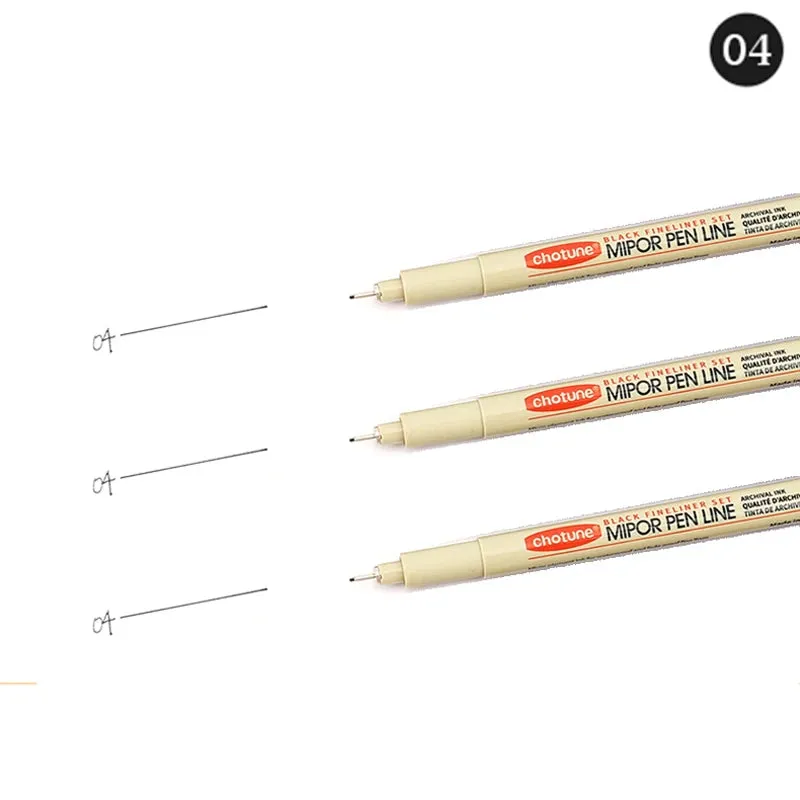 12-Tip Pigment Liner Micron Ink Marker Pen Set for Manga Drawing