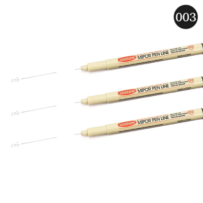 12-Tip Pigment Liner Micron Ink Marker Pen Set for Manga Drawing