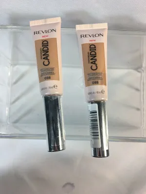(2) Revlon 055 Chesnut Candid Natural Finish Anti-Pollution Foundation concealer