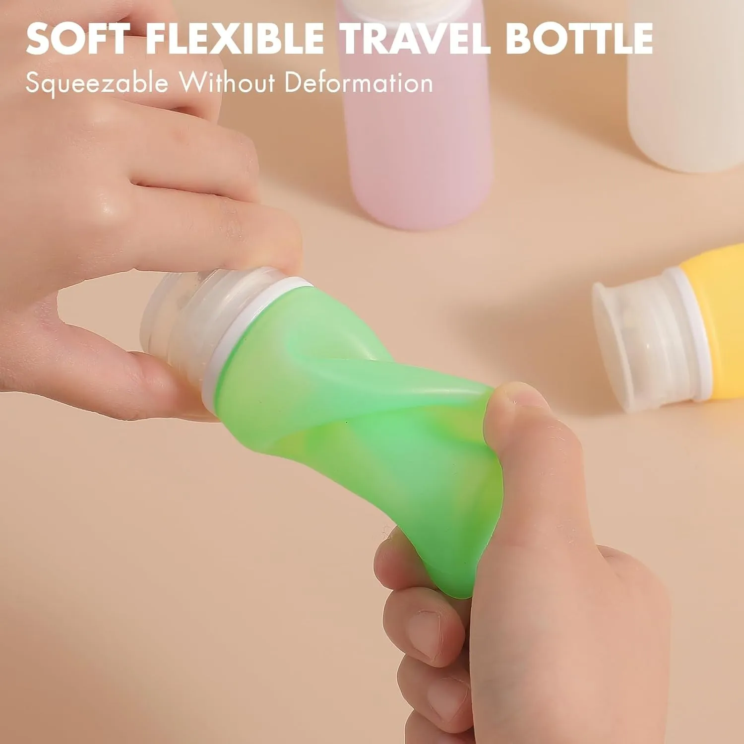 21 Pack Leak Proof Silicone Travel Bottles Set, TSA Approved Containers for Toiletries, Travel Size Accessories and Shampoo Conditioner Bottles with Toiletry Bag (BPA Free)