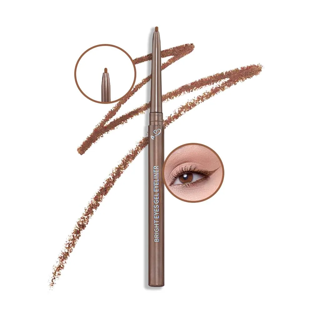 2Pcs Black Gel Eyeliner Pencil,Natural Black Eyeliner Cream Waterproof Smudge Proof,Eye Liner Black Smokey Eyeshadow Palette Stick Crayon,Goth Halloween Makeup,Delineador De Ojos Contra El Agua