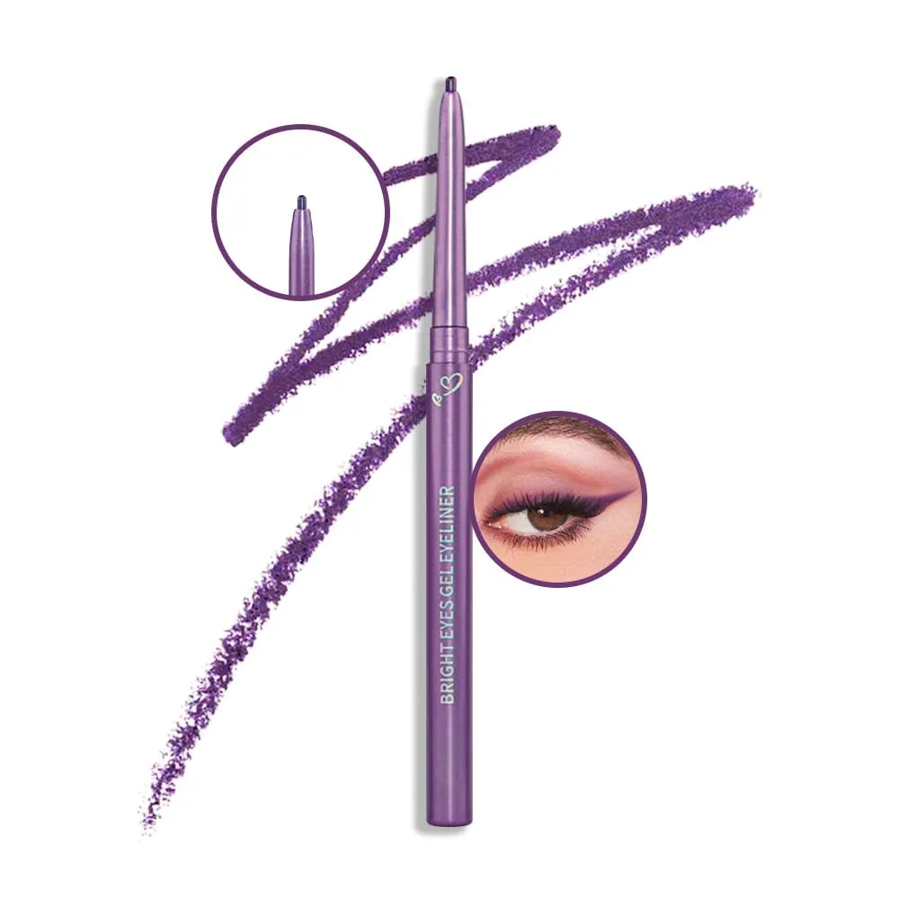 2Pcs Black Gel Eyeliner Pencil,Natural Black Eyeliner Cream Waterproof Smudge Proof,Eye Liner Black Smokey Eyeshadow Palette Stick Crayon,Goth Halloween Makeup,Delineador De Ojos Contra El Agua
