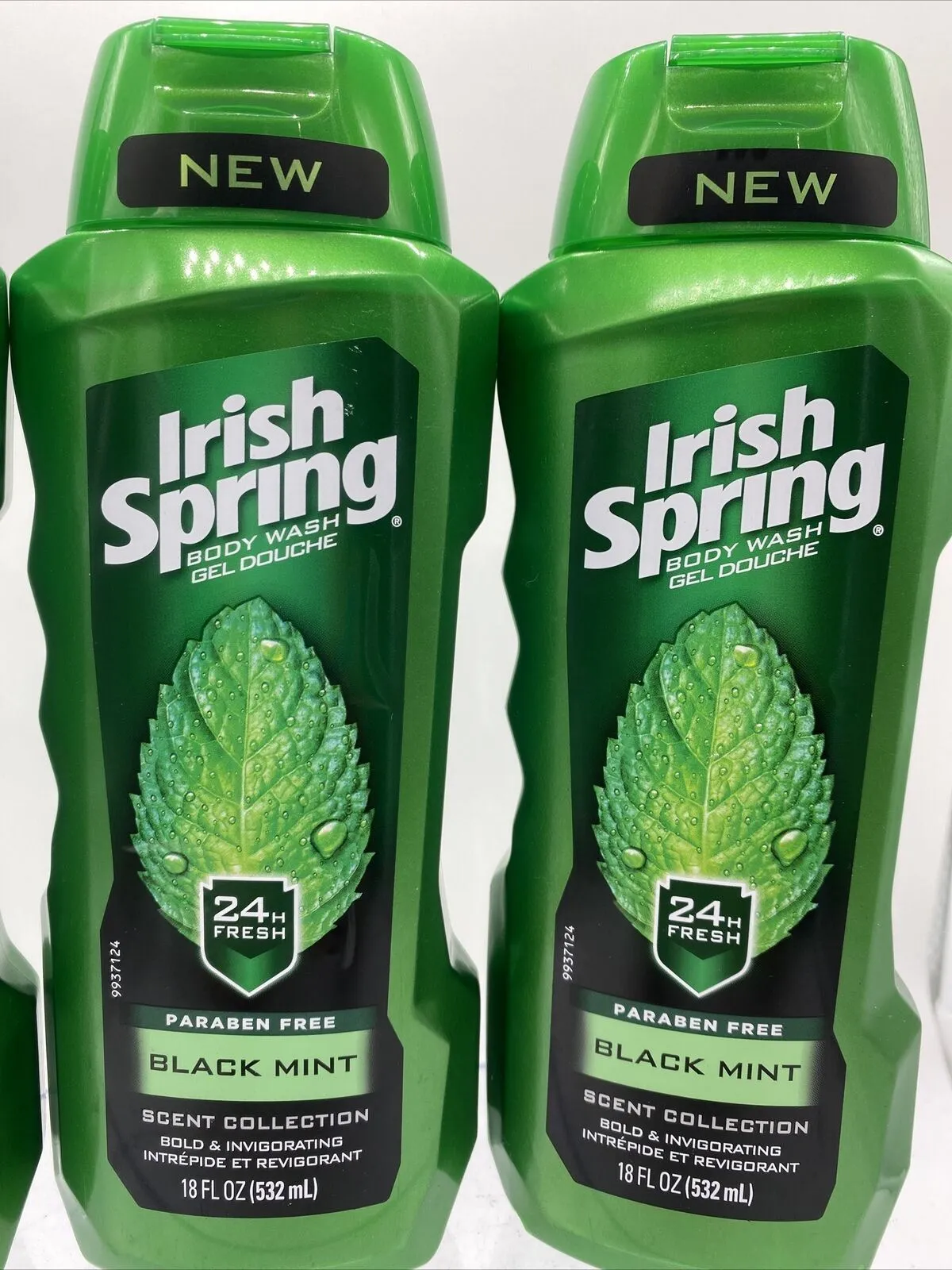 (3) Irish Spring Black Mint Scent Men's Moisturizing Body Wash Shower Gel 18 OZ
