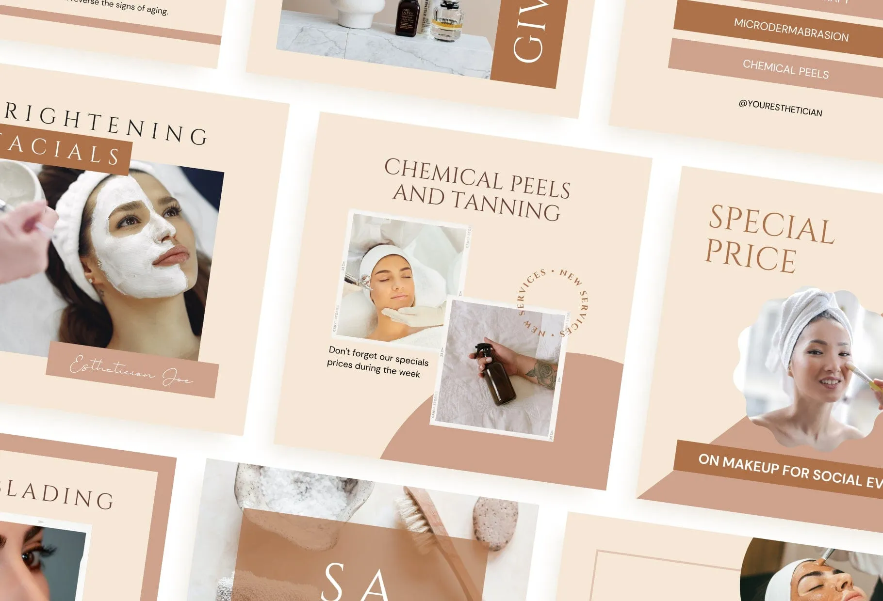 30 Esthetician Instagram Post Canva Templates
