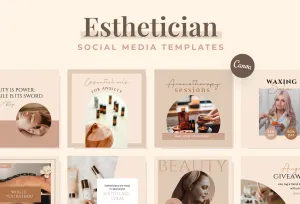 30 Esthetician Instagram Post Canva Templates