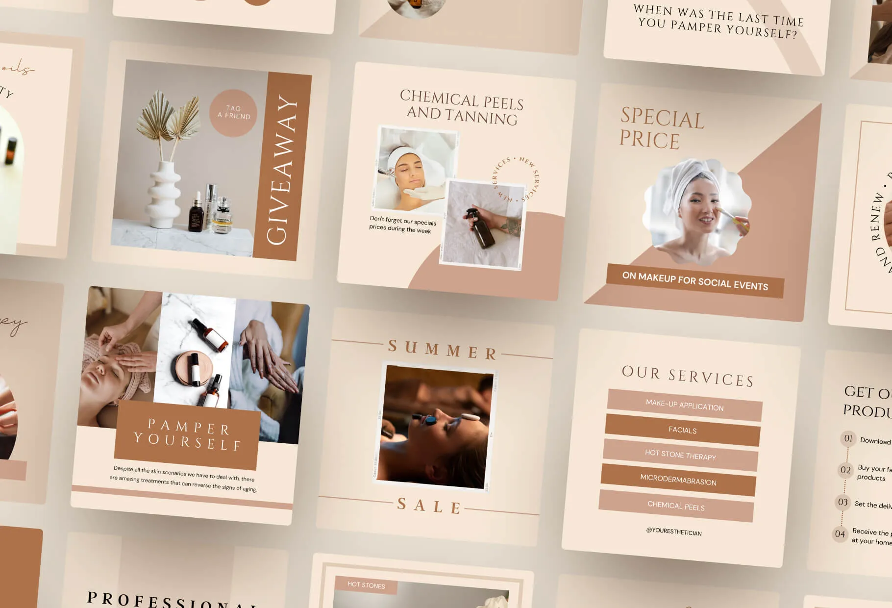 30 Esthetician Instagram Post Canva Templates