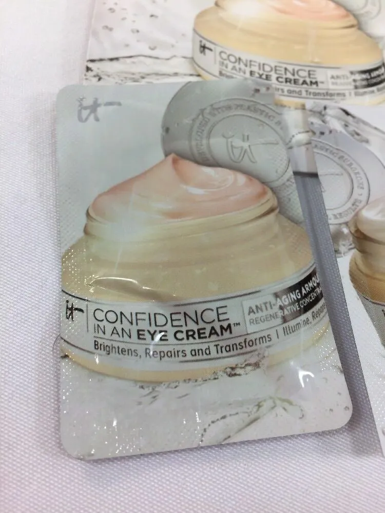(4) It Cosmetics Confidence In A Creme    1 Eye Creme Repair Moisturizing Sample