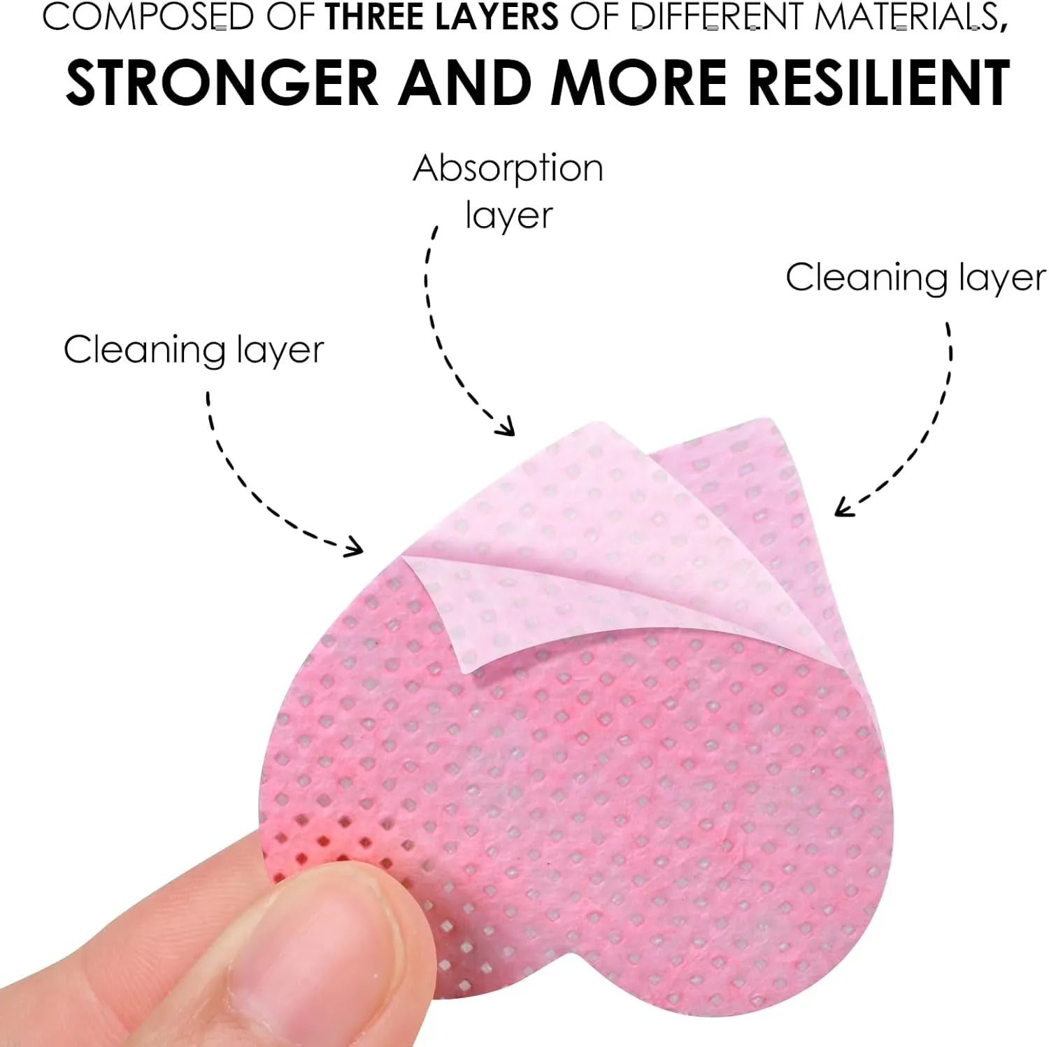400PCS Lint Free Nail Wipes,1 Pull-Down Pump Dispenser Bottle, Super Absorbent Soft Non-Woven Eyelash Glue Wipes,Lash Extensions Glue Cleaning Wipes Nail Salon Supplies (Pink)