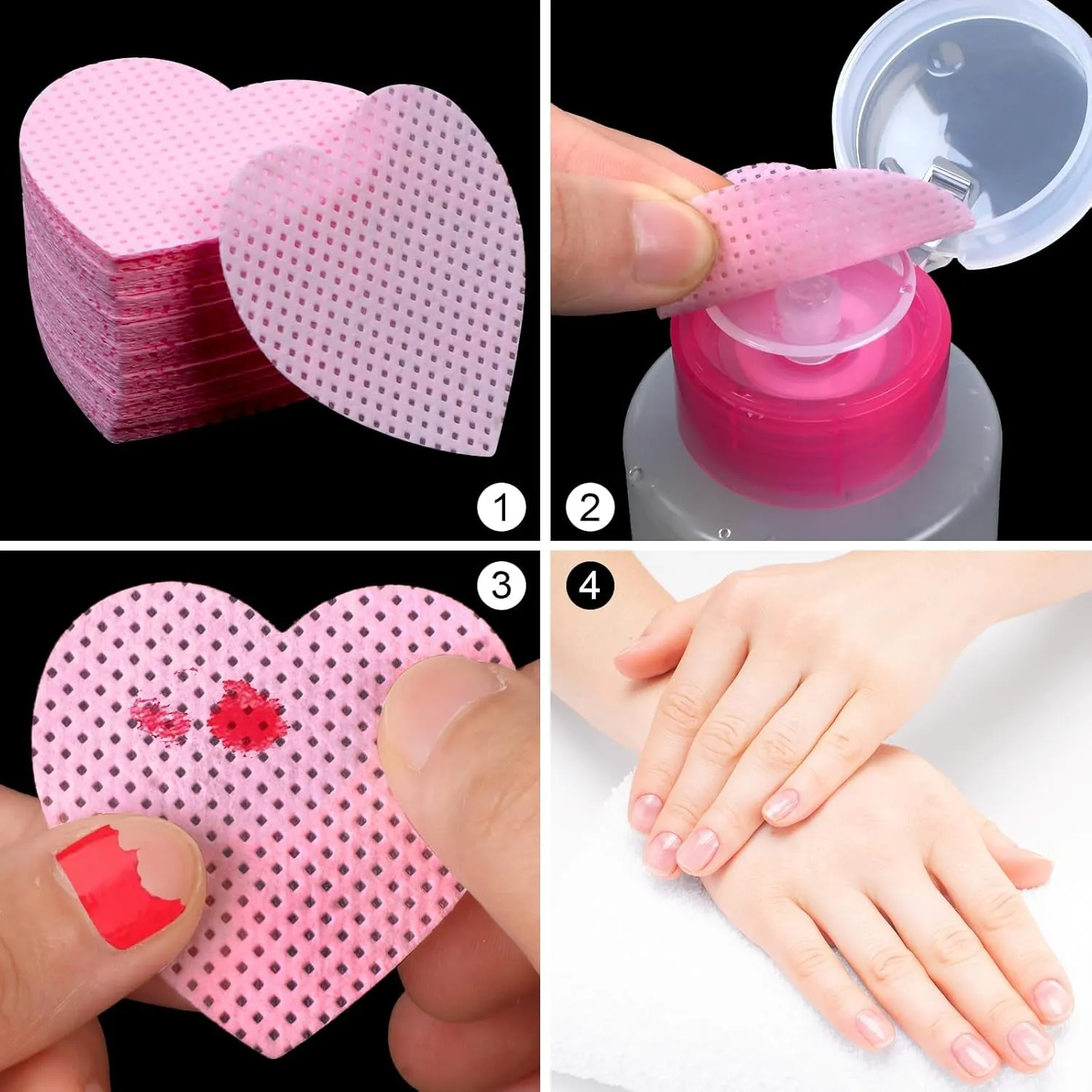 400PCS Lint Free Nail Wipes,1 Pull-Down Pump Dispenser Bottle, Super Absorbent Soft Non-Woven Eyelash Glue Wipes,Lash Extensions Glue Cleaning Wipes Nail Salon Supplies (Pink)