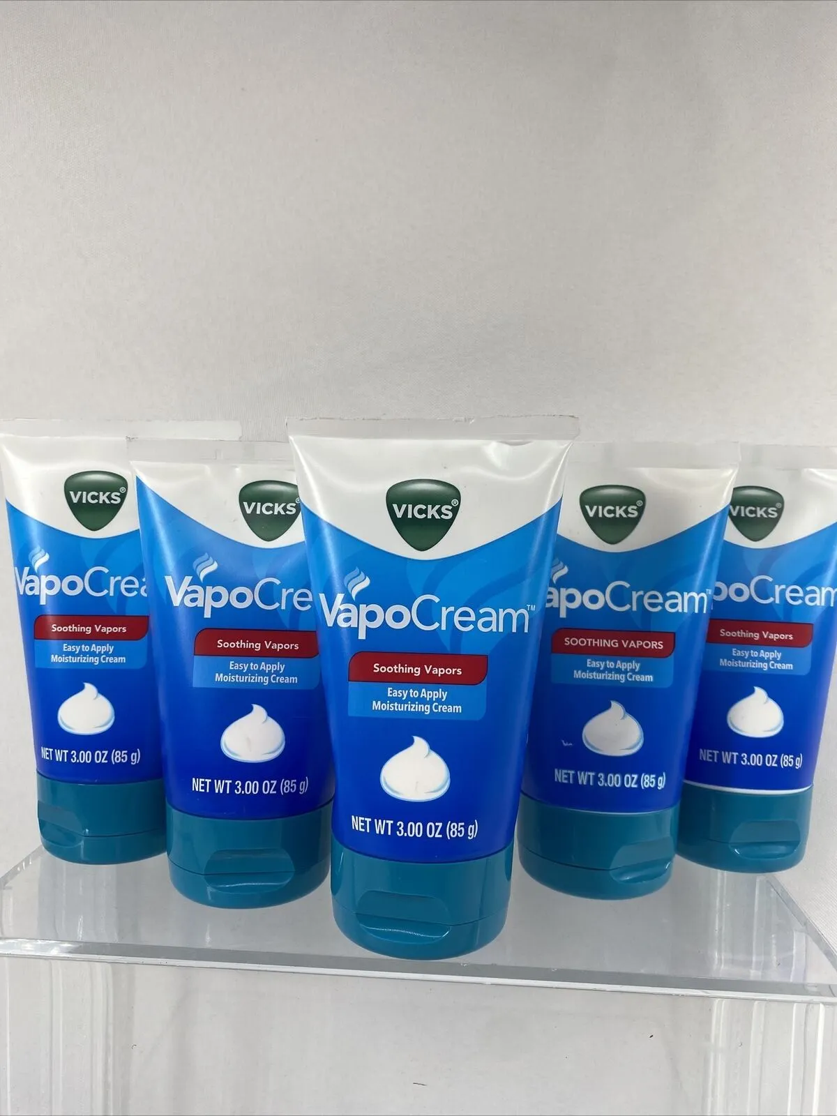 (5) Vicks VapoCream Soothing Vapers Cough Cold Moisturizing Creme Vapo Rub 3oz