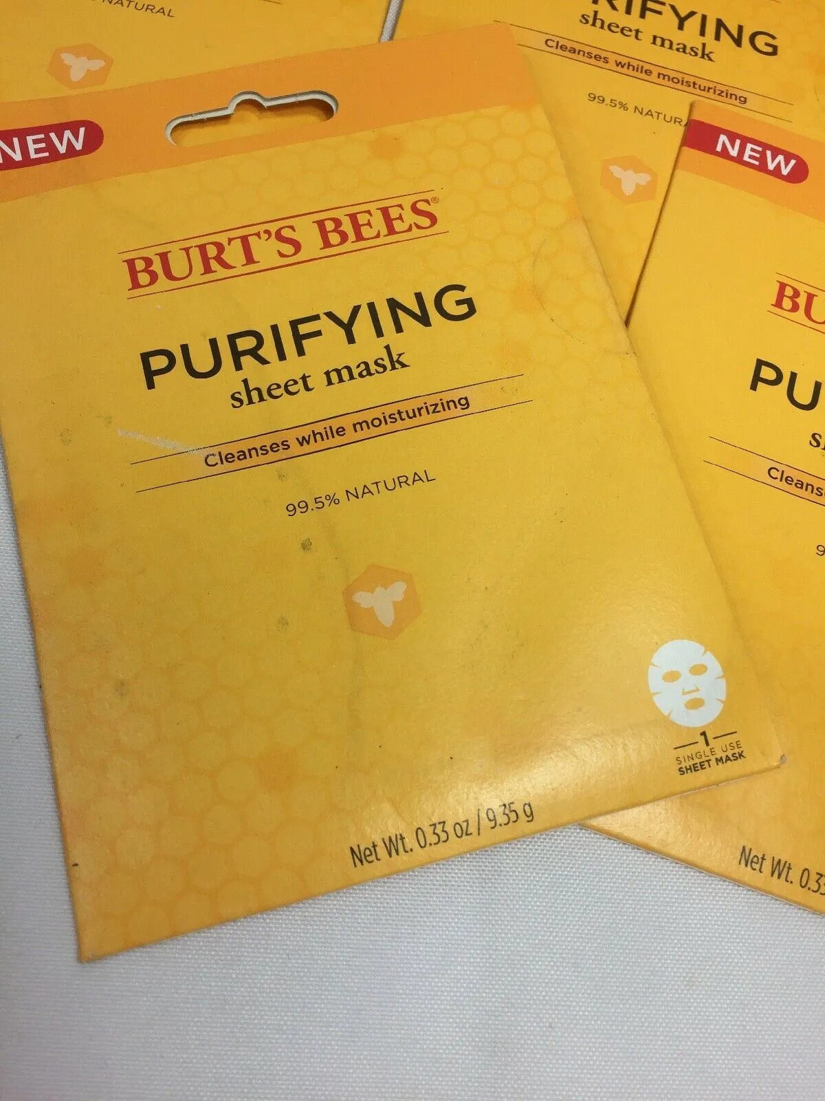 (8) Burt's Bees purifying Sheet Mask  Cleanse Moisturizing Single