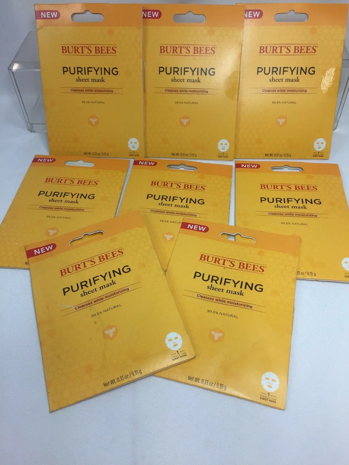 (8) Burt's Bees purifying Sheet Mask  Cleanse Moisturizing Single