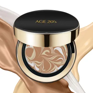 AGE20'S Signature Essence Pact SPF 50  | Cream Foundation, Dewy Finish, Natural Coverage | Korean Cushion Foundation | 1 Refill Included | 27 Medium