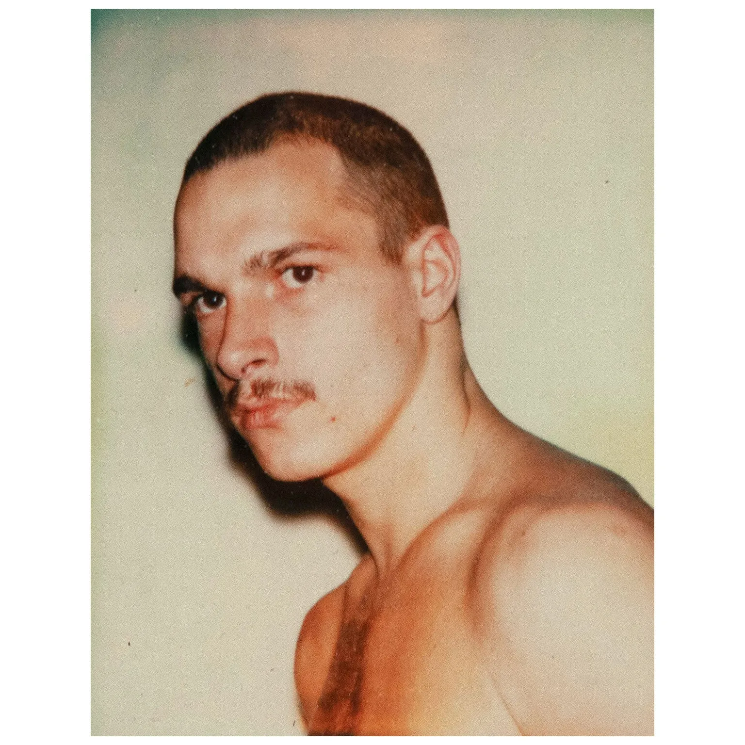 ANDY WARHOL "YOUNG MOUSTACHE" POLAROID, 1977