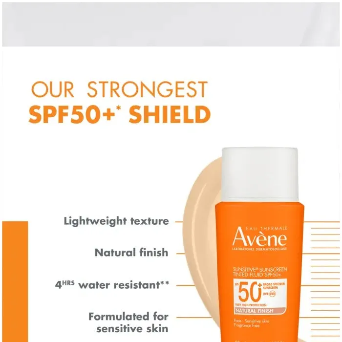 Avène Sunsitive Sunscreen Tinted Fluid SPF 50  50ml