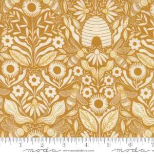 Bee Garden by Moda Fabrics  BEEHIVE DAMASK/BEESWAX