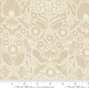 Bee Garden by Moda Fabrics  BEEHIVE DAMASK/PORCELAIN
