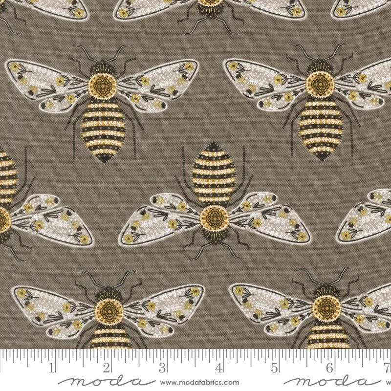 Bee Garden by Moda Fabrics  BUMBLEBEE/SLATE M