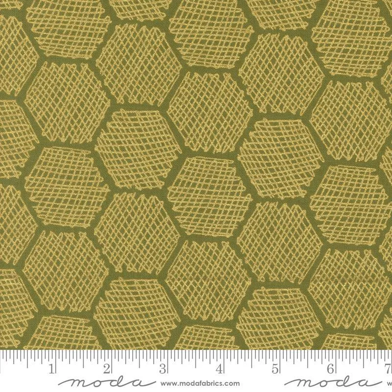 Bee Garden by Moda Fabrics HONEYCOMB GEO/IVY M