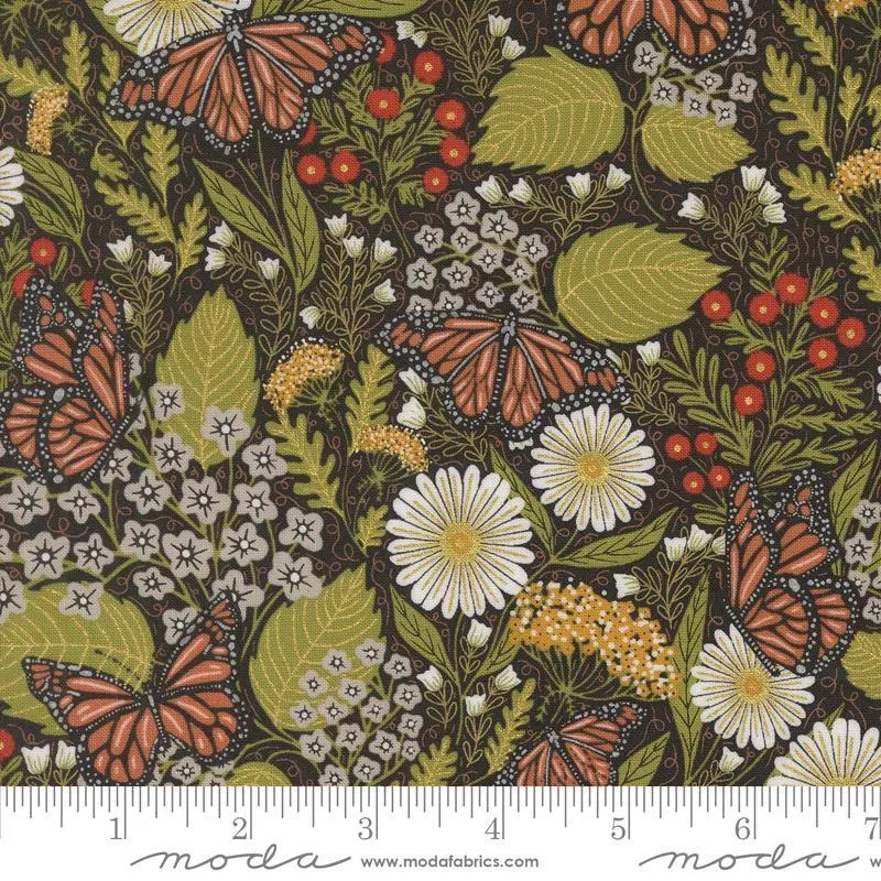 Bee Garden by Moda Fabrics SUMMER BUTTERFLY/BLACK M