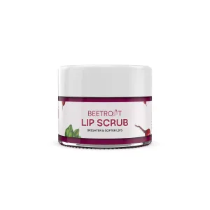 Beetroot Lip Scrub with Beetroots, Shea Butter & Cocoa Butter - for Dark, Chapped & Pigmented Lips - Repairs Damaged Lip - for Men and Women - 0.5 FL Oz / 15Gm