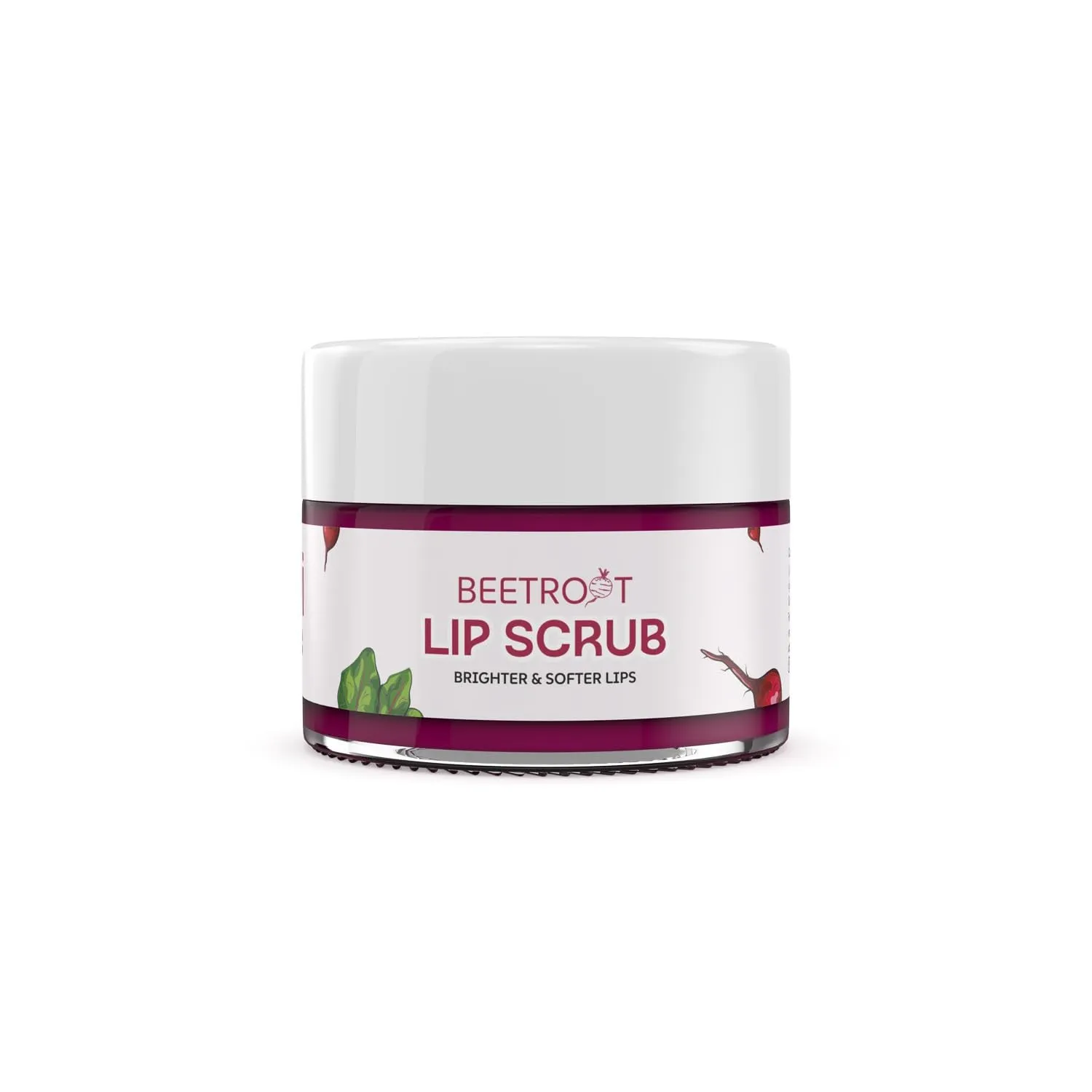 Beetroot Lip Scrub with Beetroots, Shea Butter & Cocoa Butter - for Dark, Chapped & Pigmented Lips - Repairs Damaged Lip - for Men and Women - 0.5 FL Oz / 15Gm