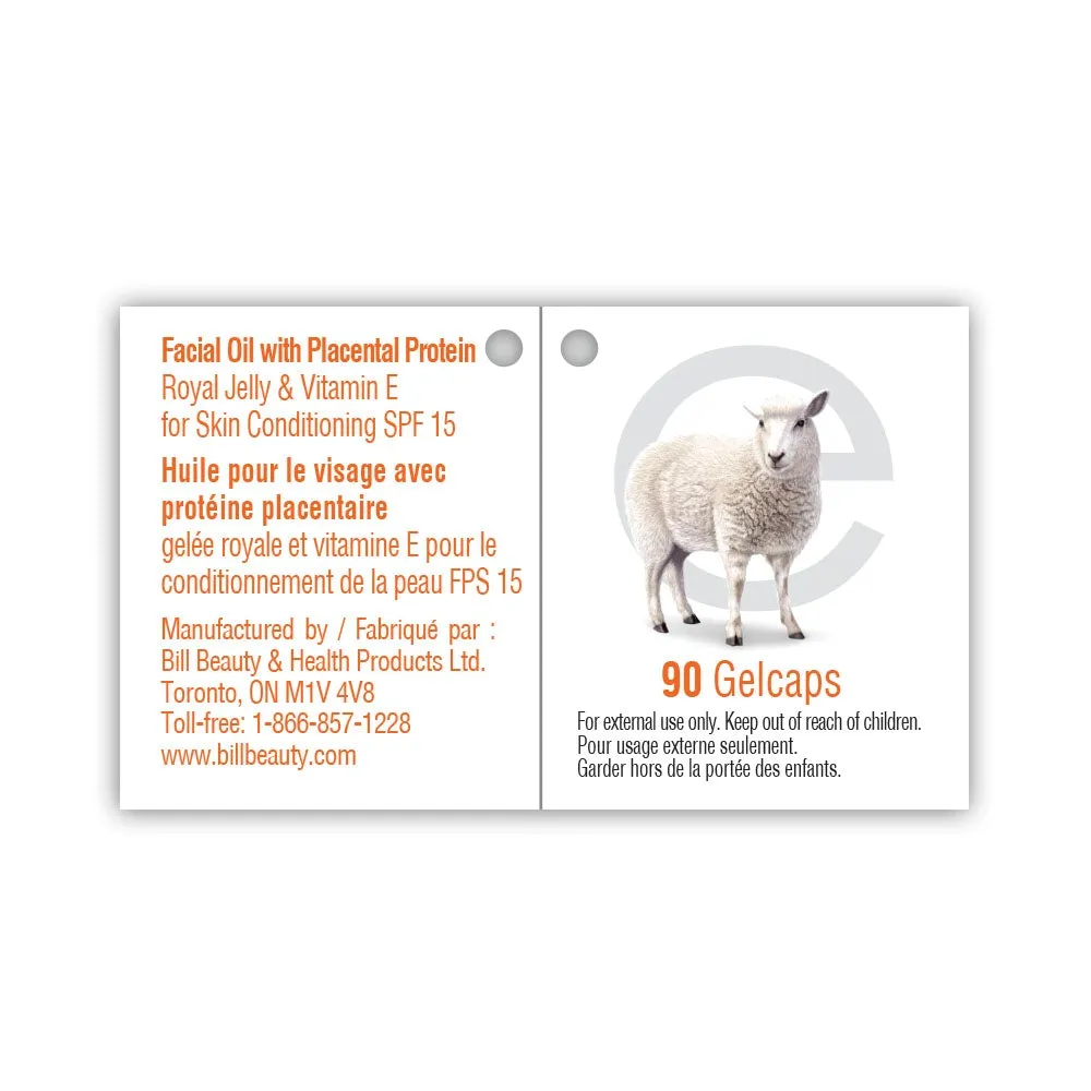 Bill Lamb Placenta with Royal Jelly & Vitamin E SPF15 - 90 Gelcaps