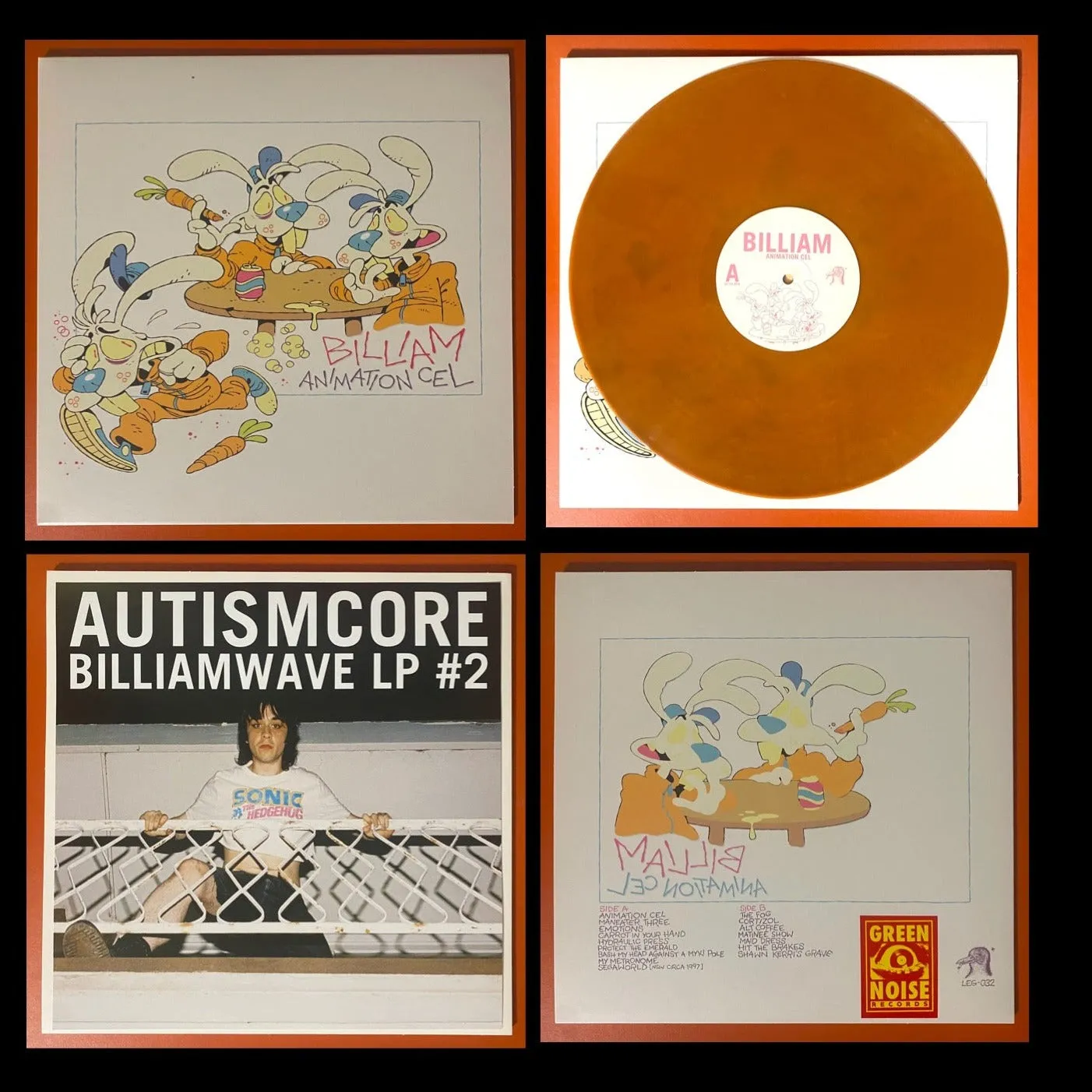 Billiam – Animation Cel [IMPORT GREEN NOISE EXCLUSIVE ORANGE VINYL AUSSIE PUNK] – New LP