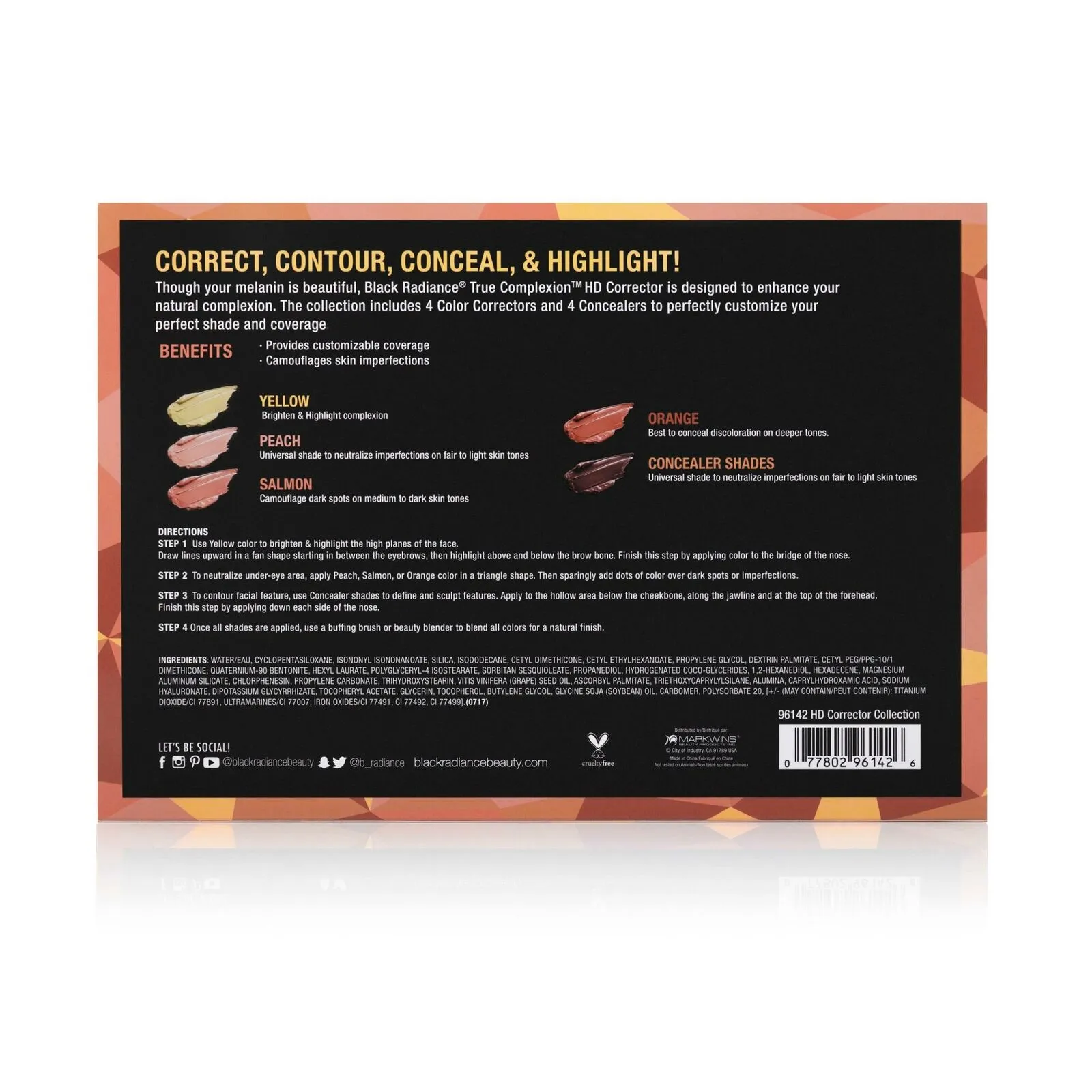 Black Radiance Set Of 8 True Complexion HD Corrector Collection