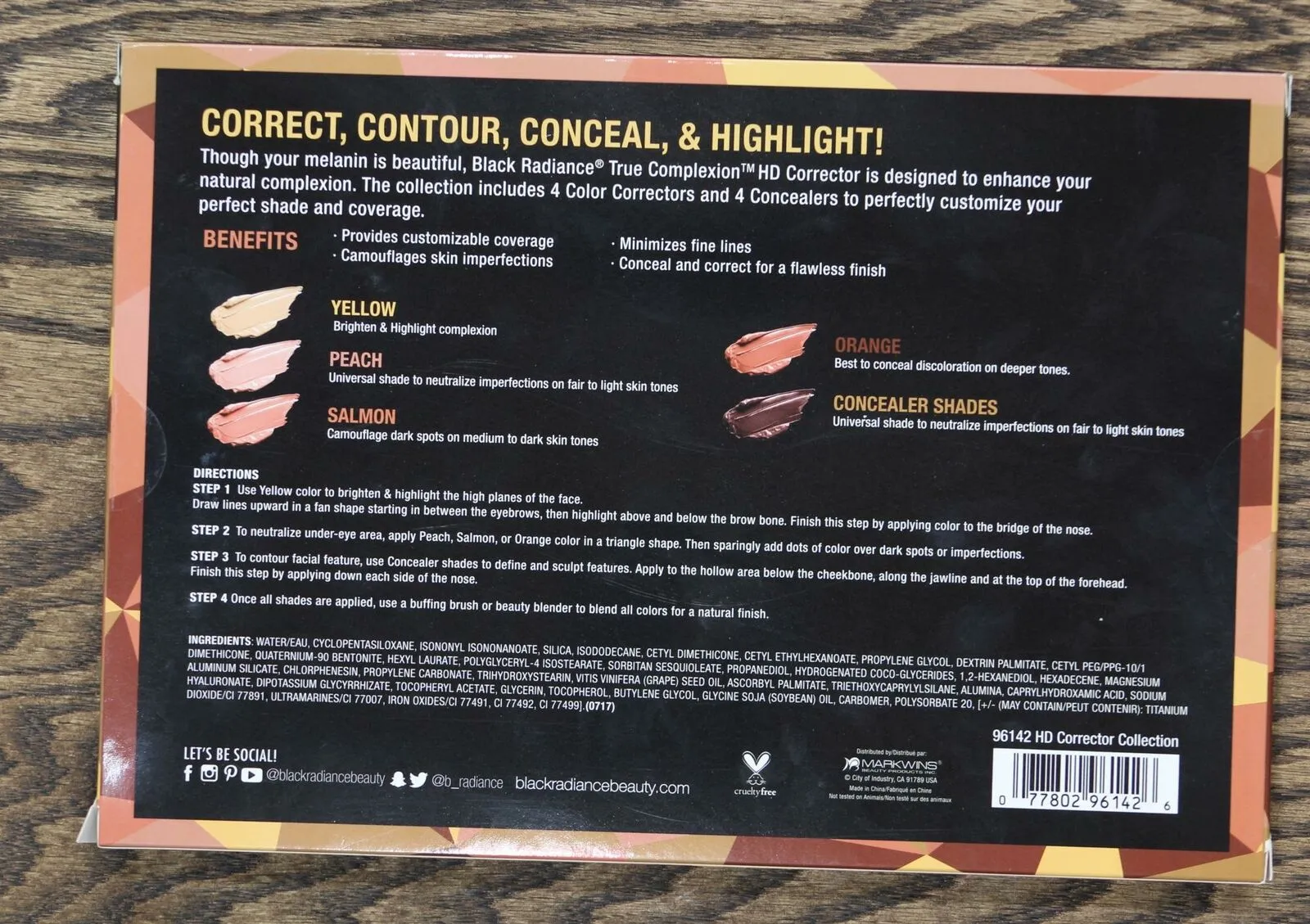 Black Radiance Set Of 8 True Complexion HD Corrector Collection