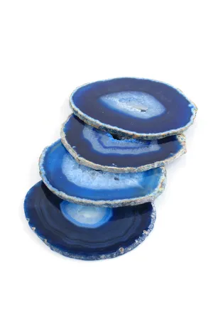 Blue Agate Coaster Set