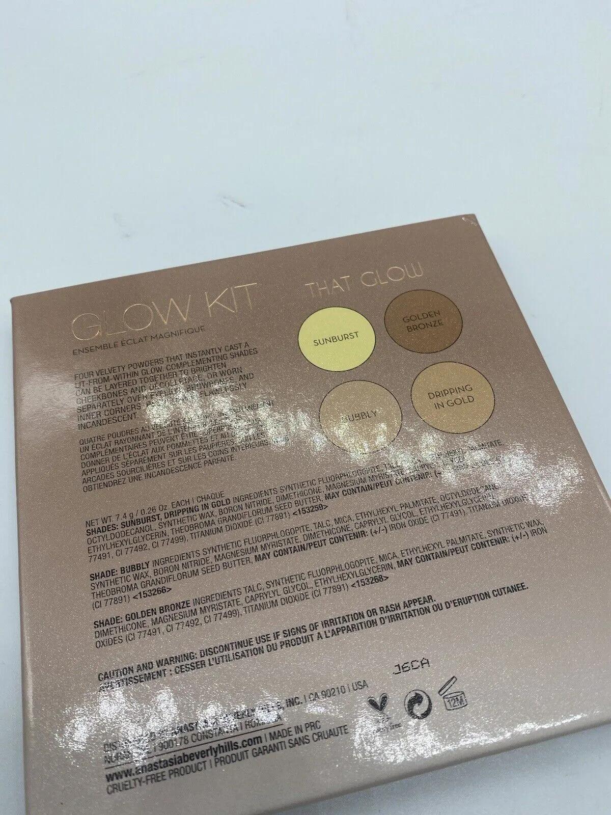 BNIB Anastasia ABH That Glow Highlighter Palette Limited Edition w/receipt