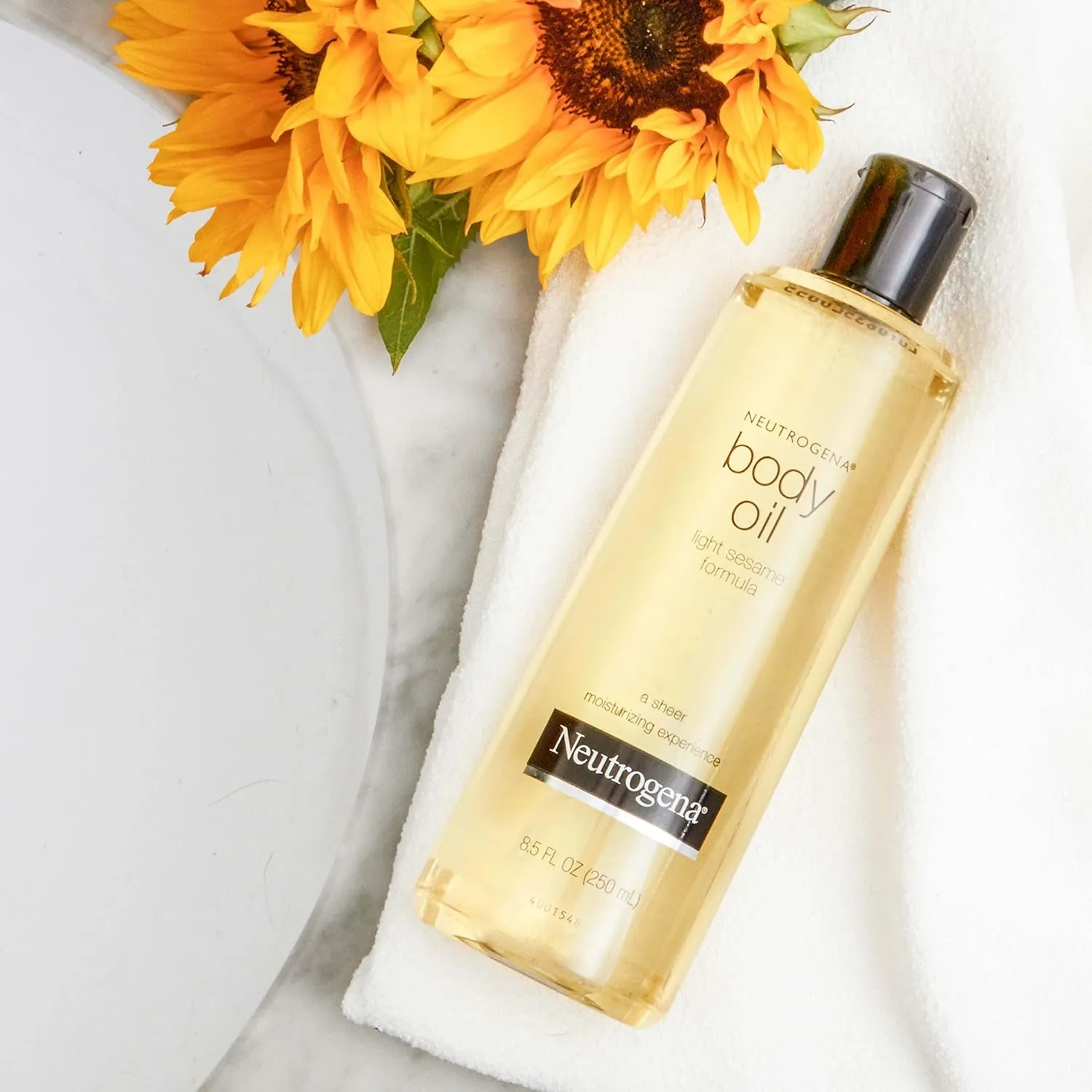 Body Oil Light Sesame Formula, Dry Skin Moisturizer and Hydrating Body Massage Oil for Radiant and Healthy Looking Glow, Nourishing Bath Oil for Sheer Moisture, 16 FL OZ