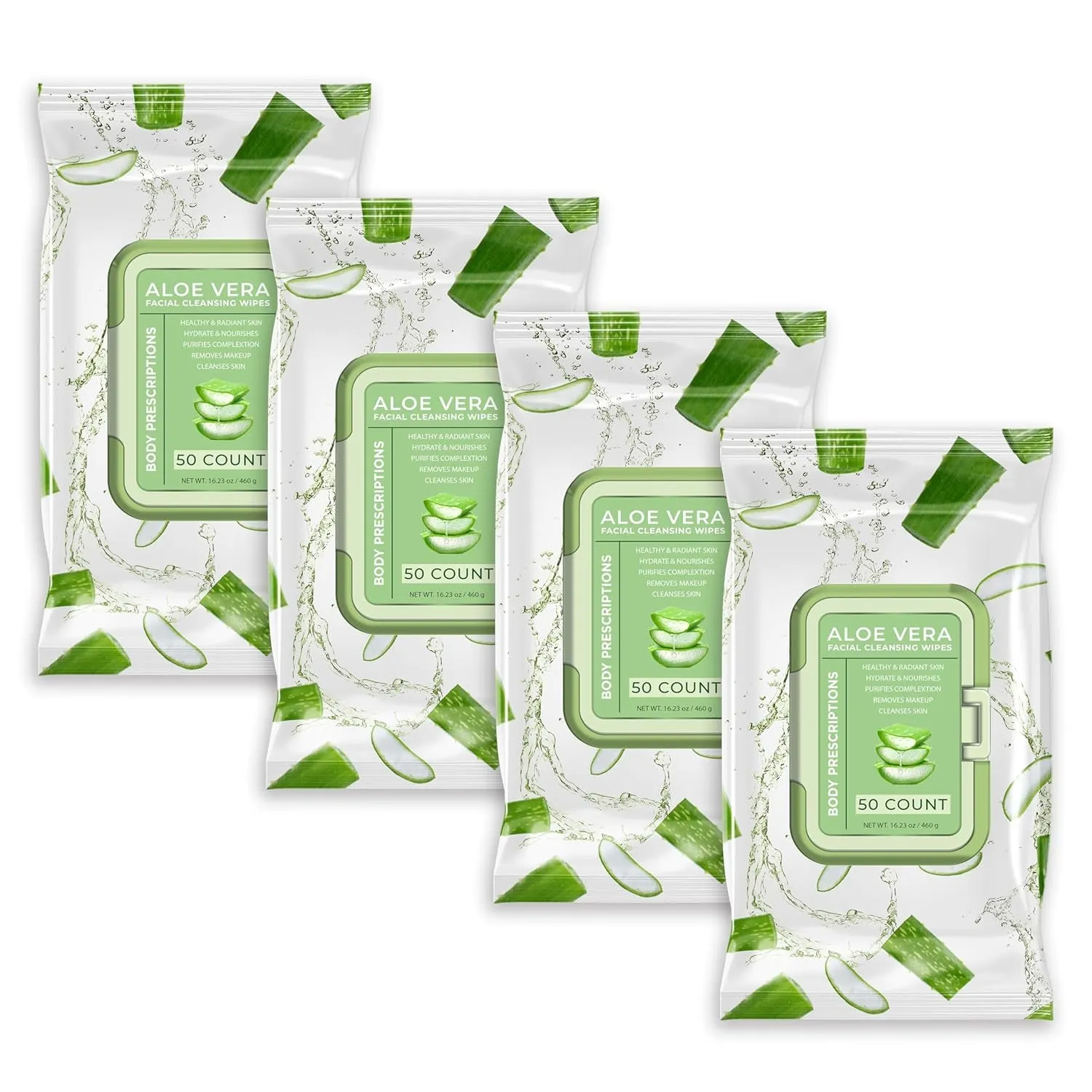 Body Prescription Makeup Cleansing Wipes - Gentle and Effective Face Wipes, 50 Count (Pack of 2), Retinol