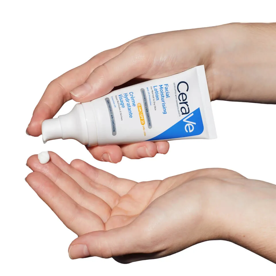 CeraVe AM facial moisturising lotion for normal to dry skin SPF30 52ml
