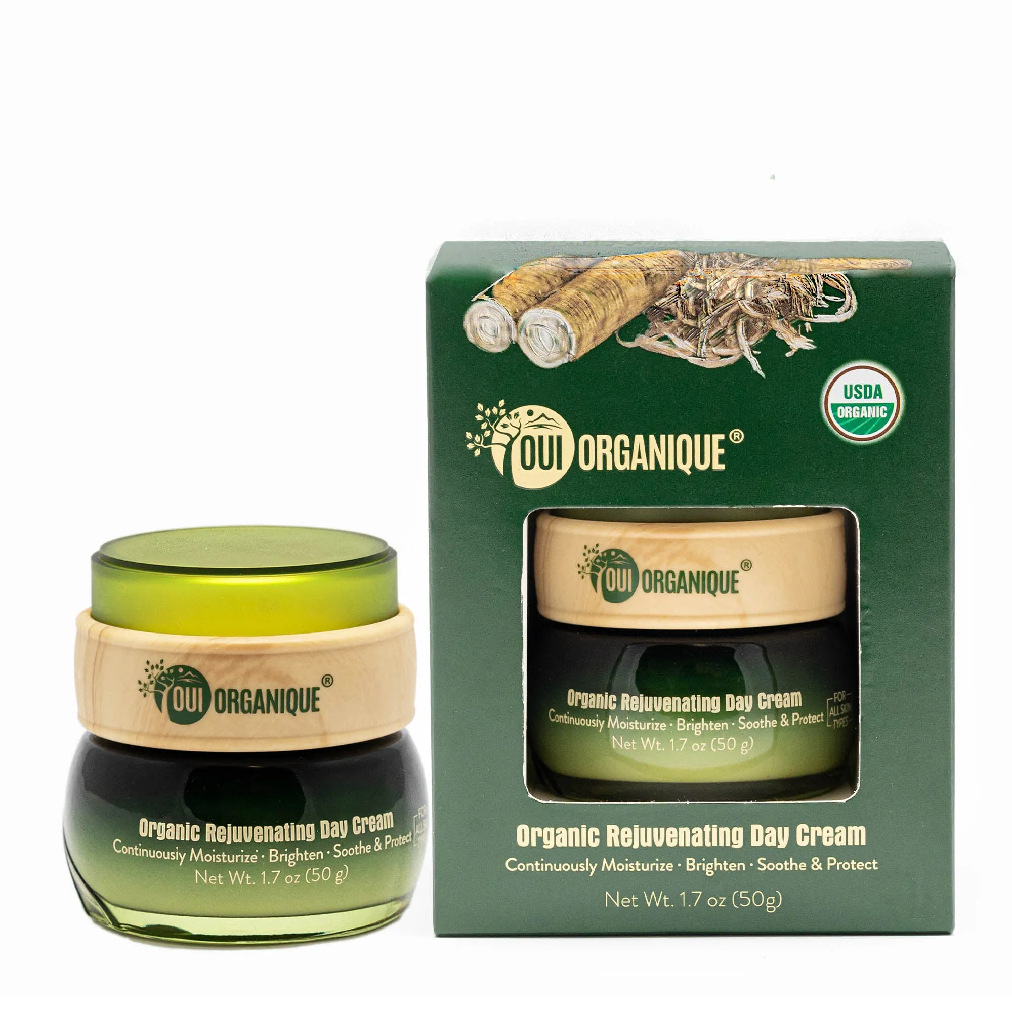 Certified Organic Rejuvenating Day Cream burdock Root|Detoxify |brighten|