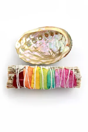 Chakra White Sage Smudging Kit with Rose Petals