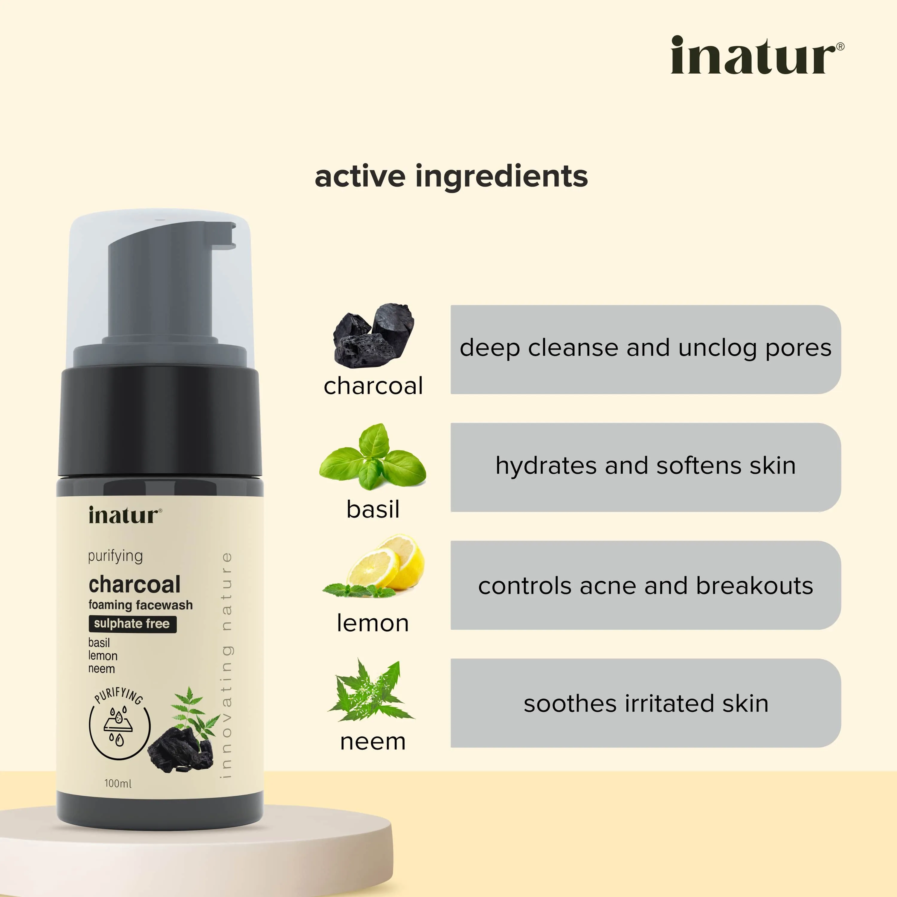 Charcoal Foaming Face Wash - 100ml