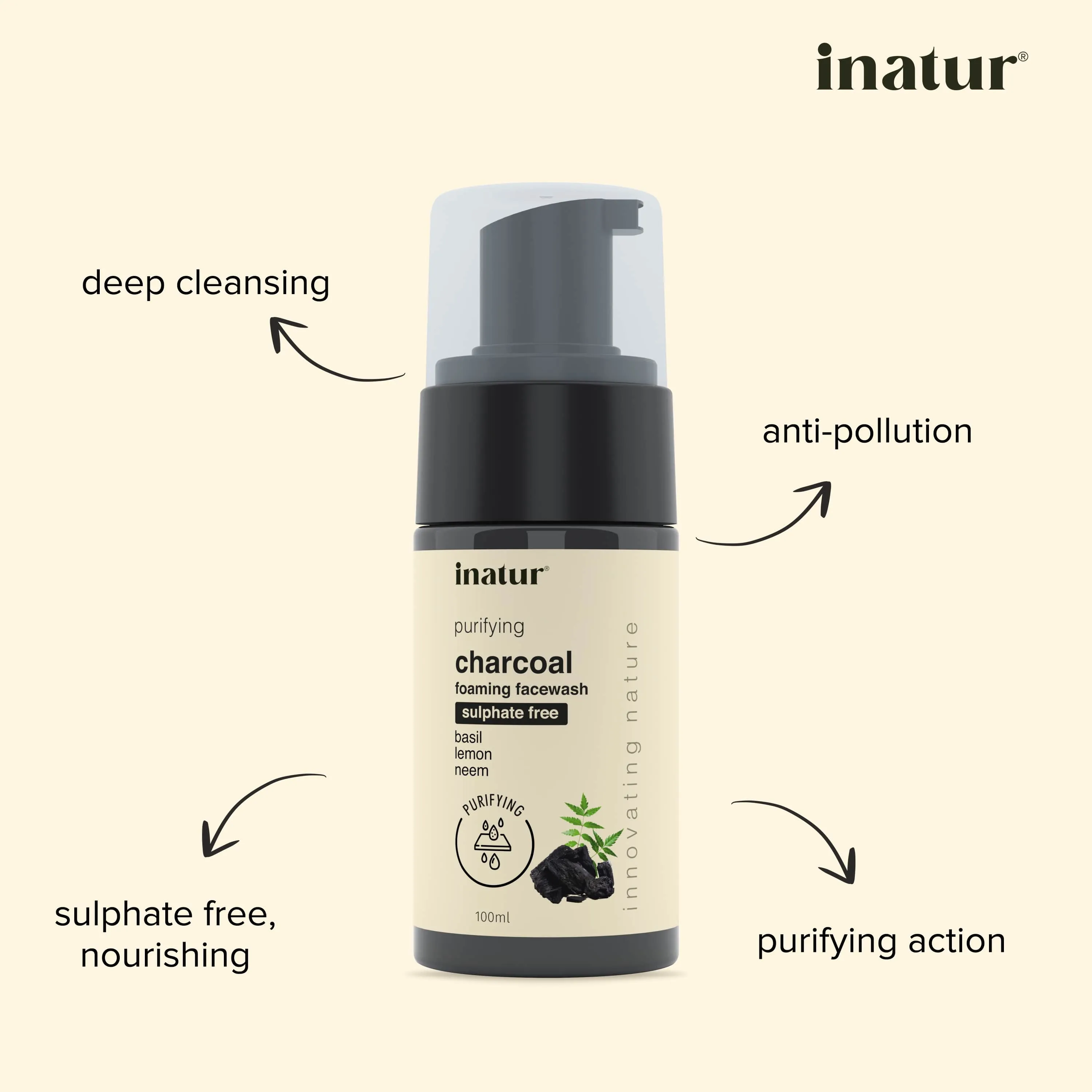 Charcoal Foaming Face Wash - 100ml