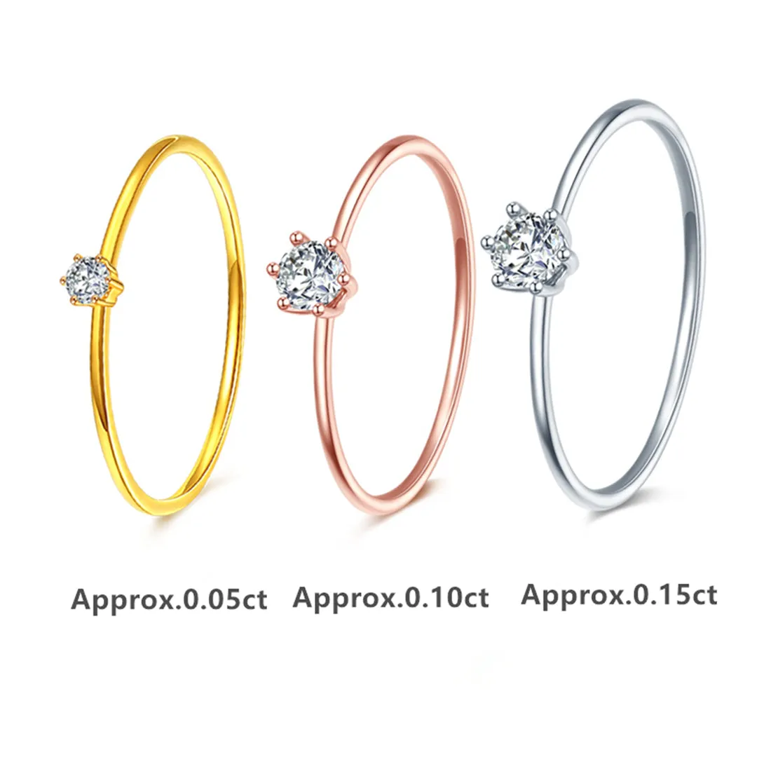 Classic Six Prong Stacking Solitaire Ring