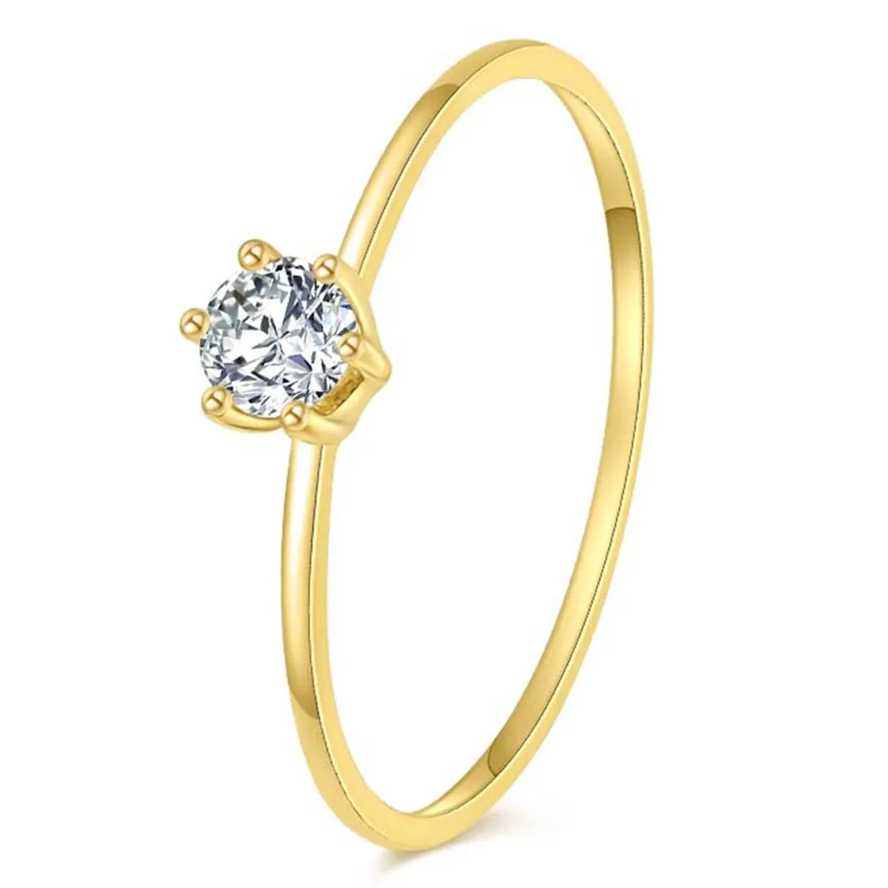 Classic Six Prong Stacking Solitaire Ring