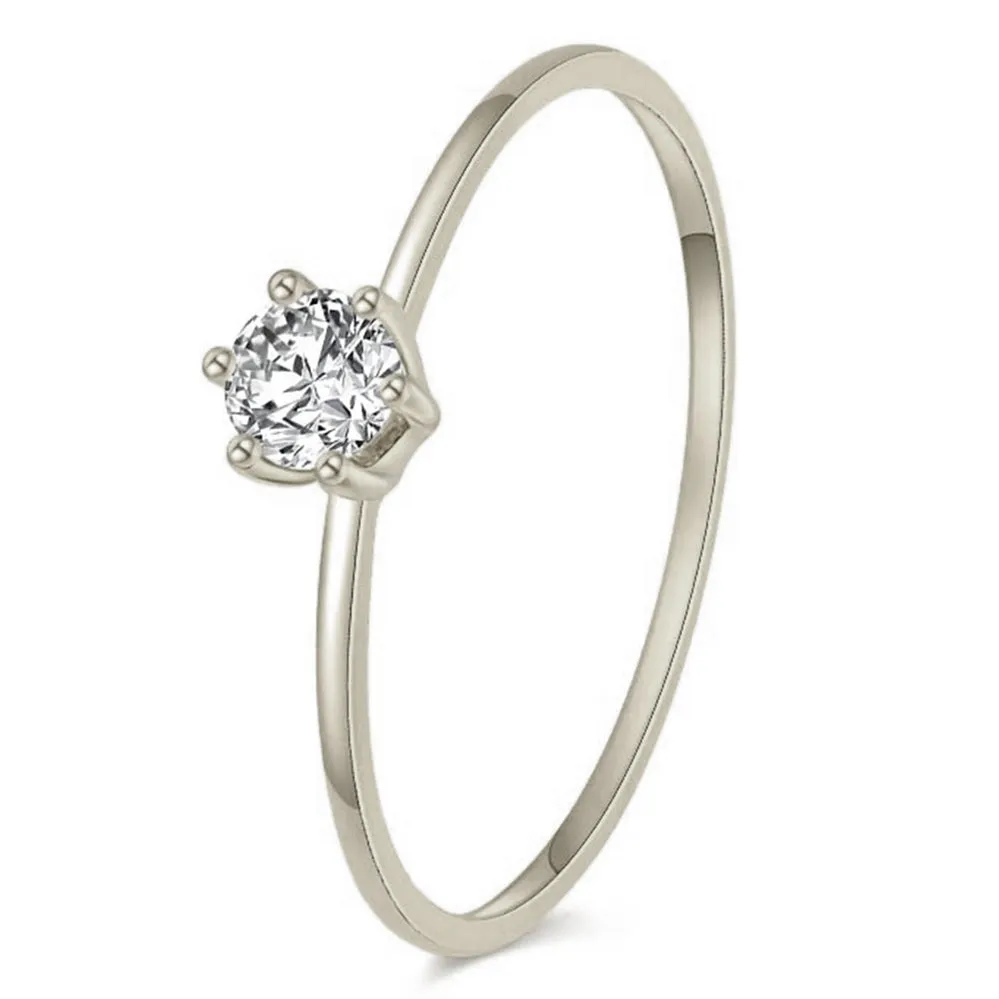 Classic Six Prong Stacking Solitaire Ring