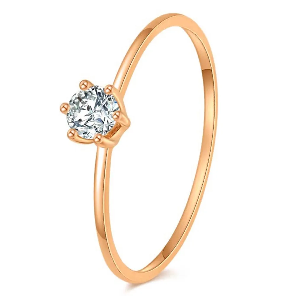 Classic Six Prong Stacking Solitaire Ring