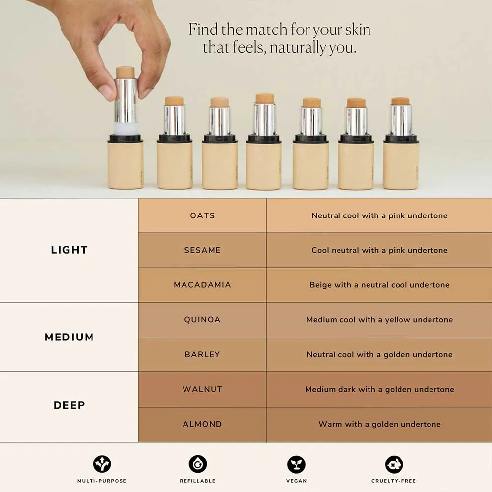 Clean Beauty & Spa New Collection-Face Stick with SPF 15-Macadamia-Fashion Edit Asa Beauty