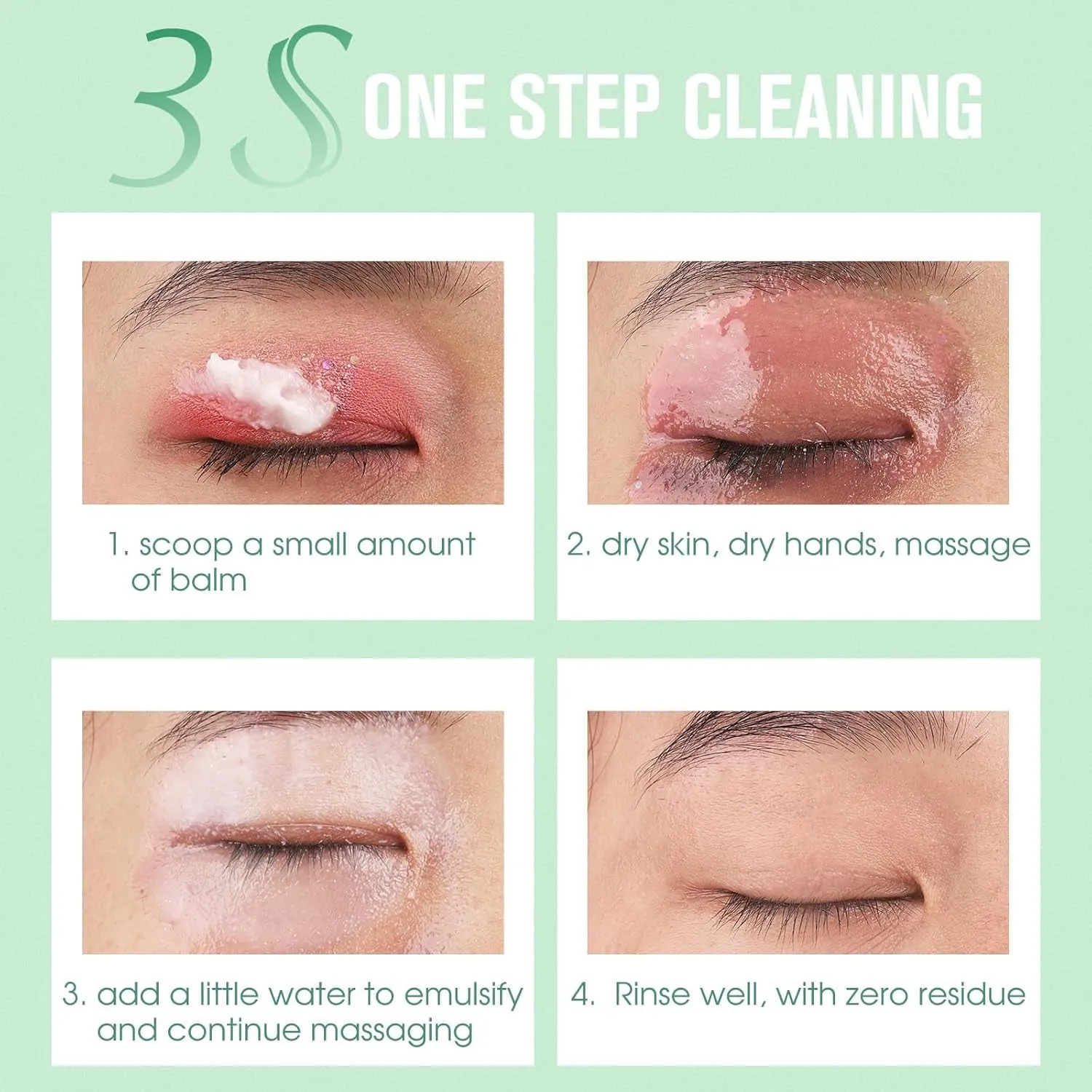 Cleansing Balm Makeup Remover - 3.17Oz, Natural Gentle, Deep Cleaning, Makeup Cleansing Balm for Waterproof Eye Face Lip Makeup, Made for All Skin Types