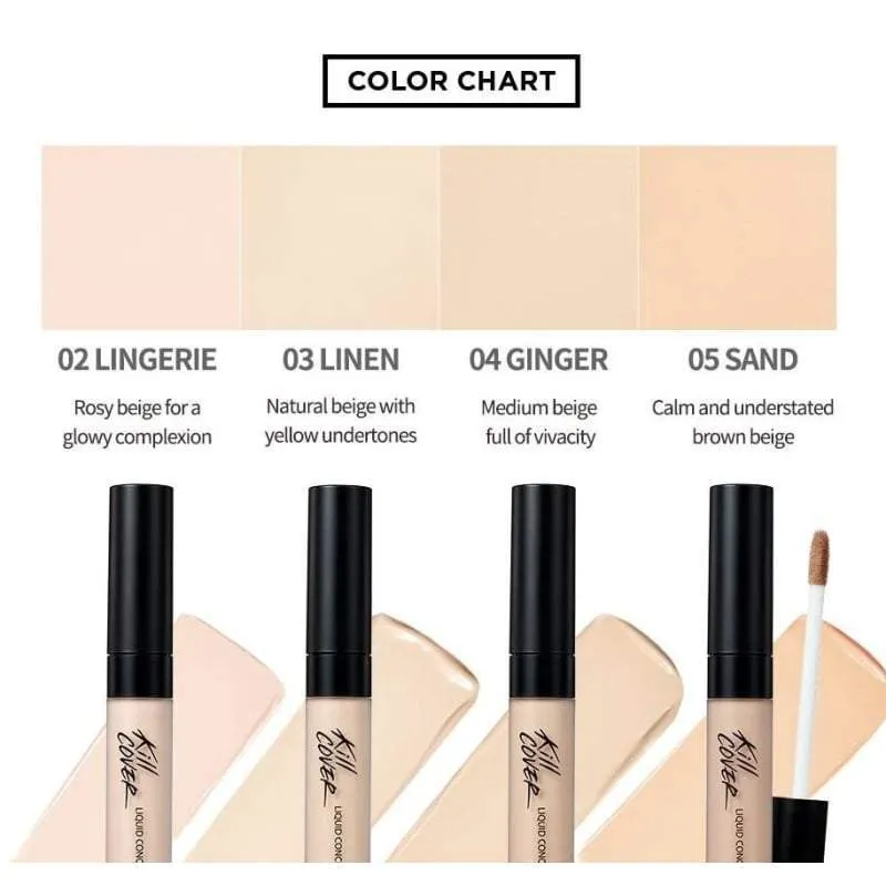 Clio Kill Cover Liquid Concealer 7g (4 Colors)