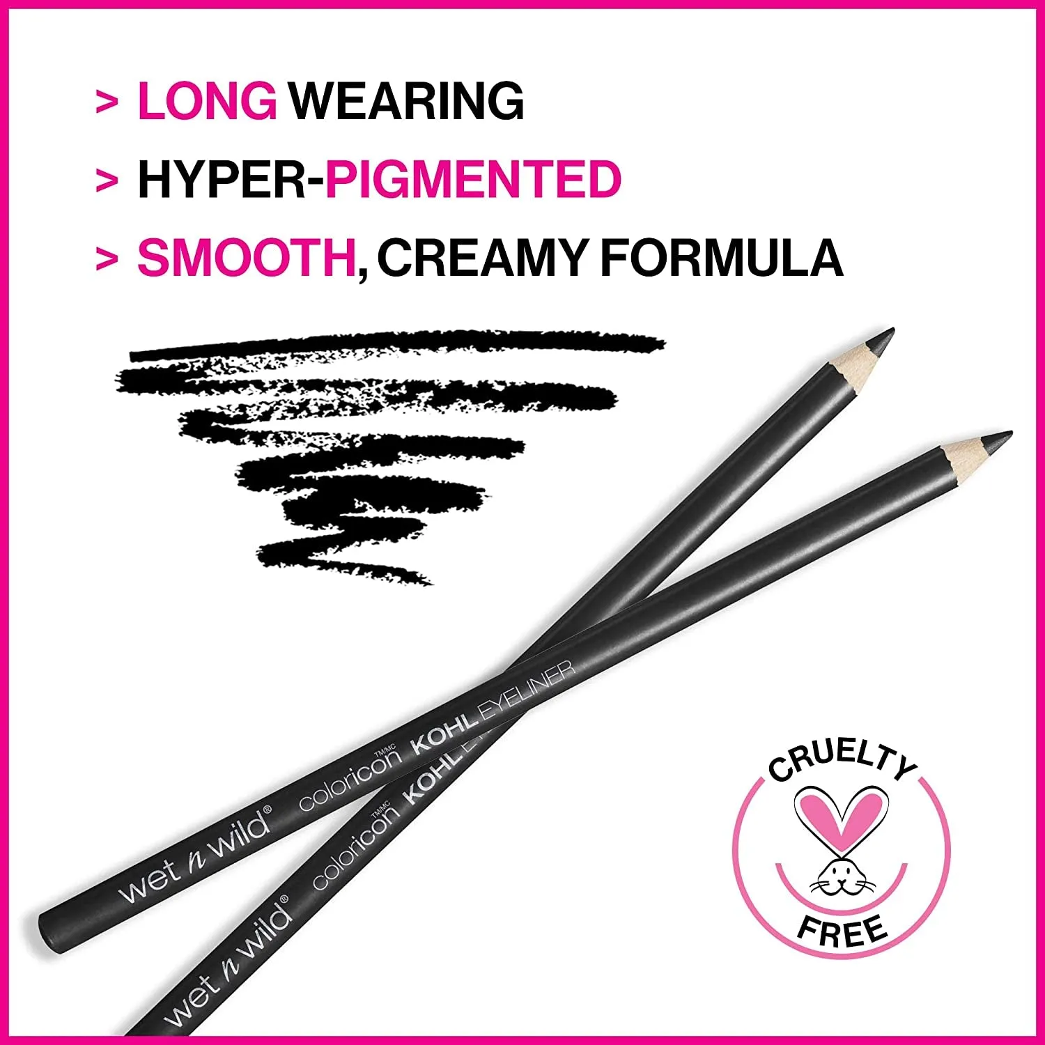Color Icon Kohl Eyeliner Pencil - Rich Hyper-Pigmented Color, Smooth Creamy Application, Long-Wearing Matte Finish Versatility, Cruelty-Free & Vegan - Baby'S Got Black